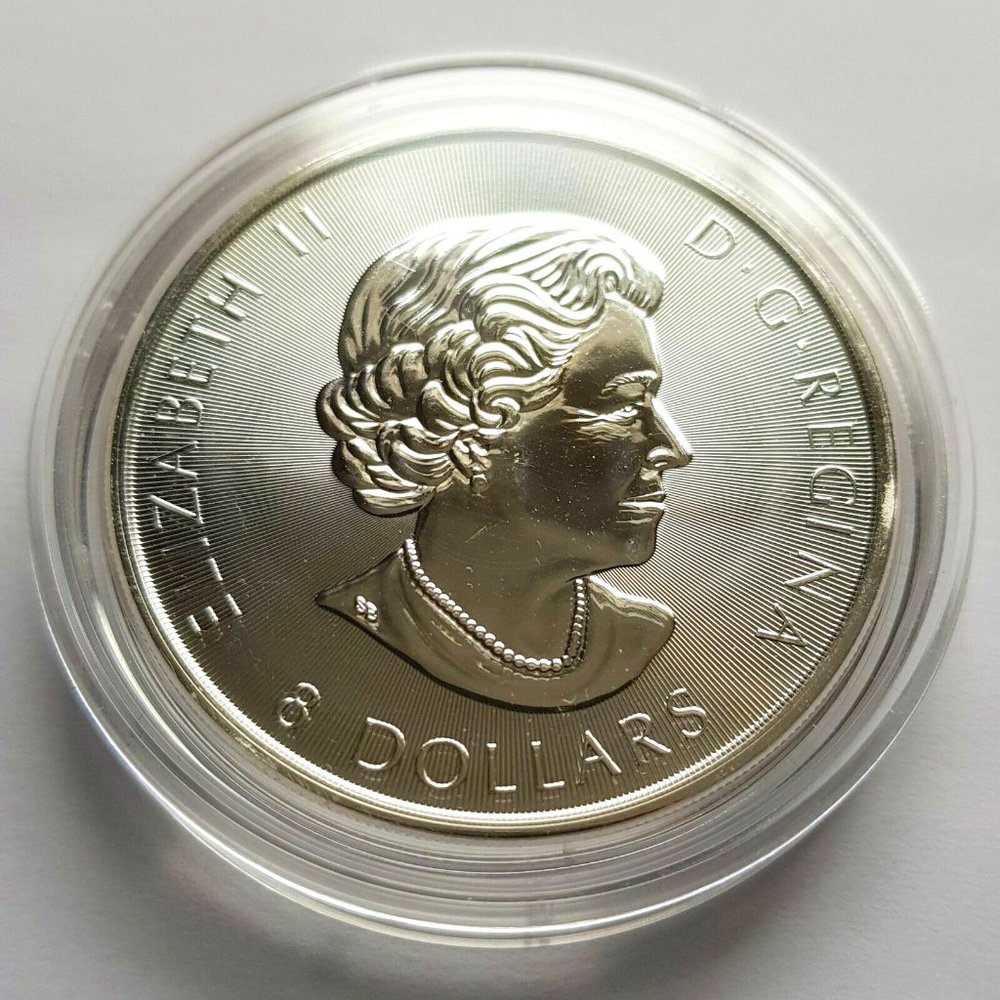 Canada 8 Dollar $8 2016 Canadian Fauna Snow White Falcon Silver 9999 1.5 oz Coin
